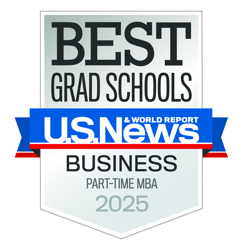 US News & World Report Best Grad Schools Business Part-Time MBA 2025 badge